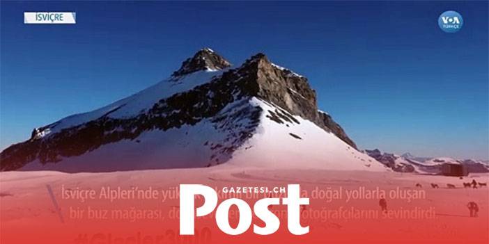 İsviçre Alpleri’ndeki Mavimsi Buz Mağarası Görüntülendi